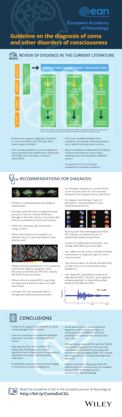 European Academy Of Neurology Guideline On The Diagnosis Of Coma And Other Disorders Of Consciousness Kondziella European Journal Of Neurology Wiley Online Library