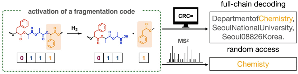 Molecular Data Storage - More efficient data retrieval from synthetic polymer data storage