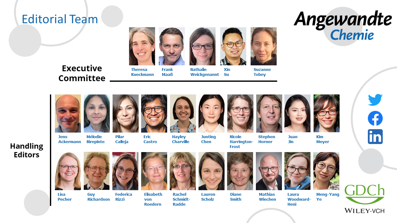 members of the Angewandte editorial team, scientific advisory committee, and international advisory board