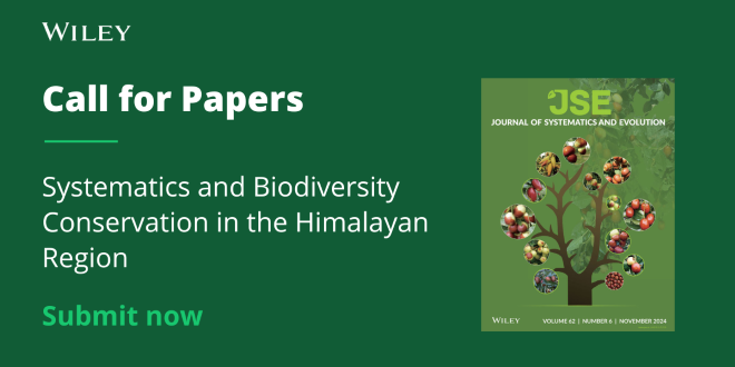 Banner ad promoting the Systematics and Biodiversity Conservation in the Himalayan Region Call for Papers