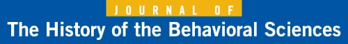 Journal of the History of the Behavioral Sciences