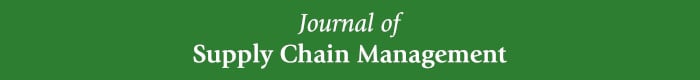 Journal of Supply Chain Management